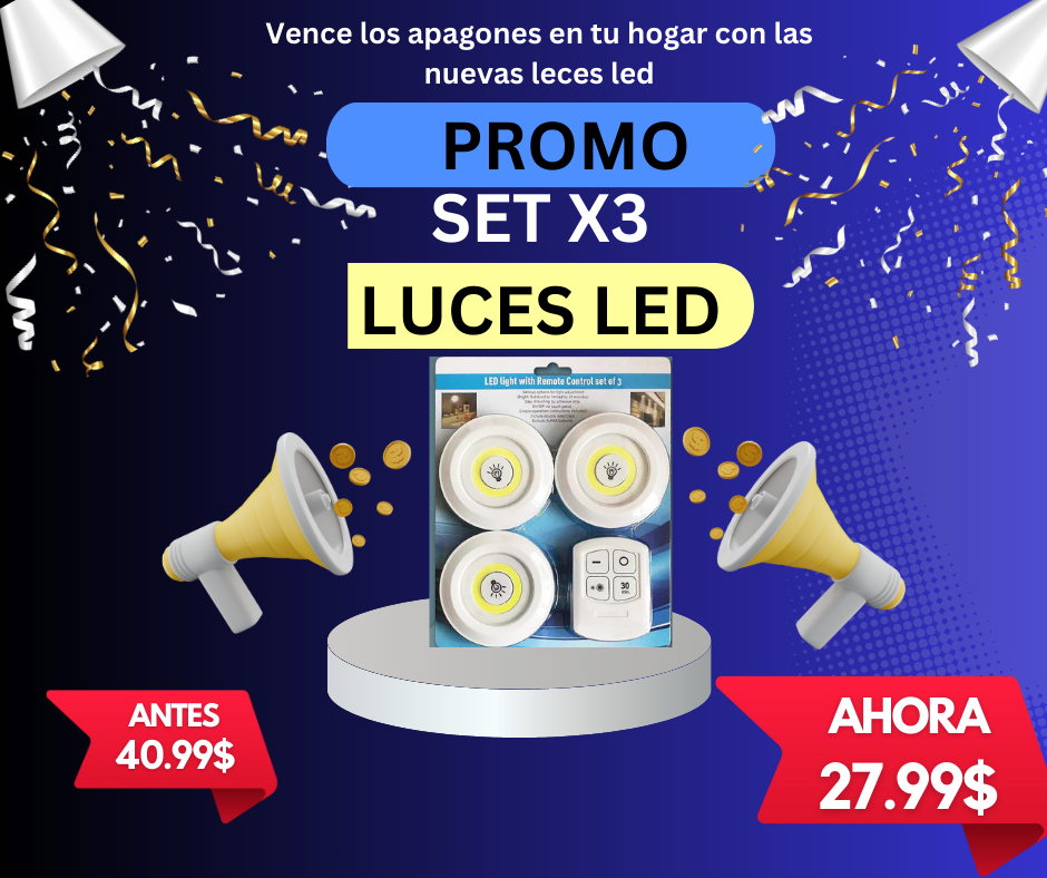 SET X3 LUCES LED